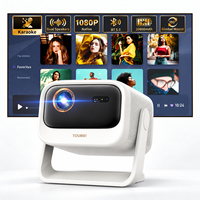 Projecteur intelligent portable à triple laser ultra courte focale 1080P HD avec haut-parleur intégré pour OEM ODM, marque privée, logo personnalisé, usine