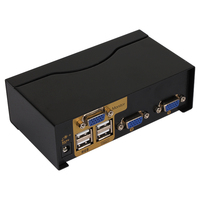 Commutateur KVM USB VGA intelligent VCOM pour ordinateur portable et ordinateur de bureau vers moniteur, 2 entrées 1 sortie, 1080P avec télécommande IR à bouton