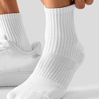 NIMBLEE Logo personnalisé cheville Fitness chaussettes en gros rembourré équipage sportif pour hommes pour la saison d'automne Marathon Trail randonnée course à pied