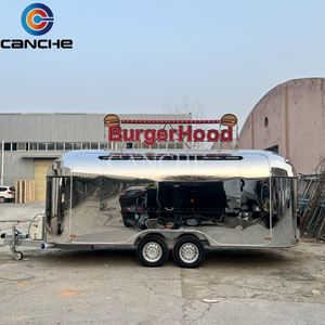 Remorque alimentaire mobile multifonctionnelle en acier inoxydable moderne de 5 m, pour la restauration rapide, la pizza, les hot-dogs, la crème glacée, équipement de cuisine complet - Product Image 3