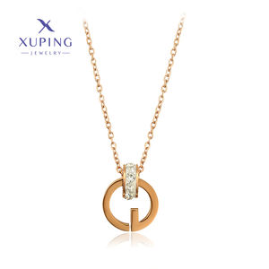 Xuping-collar de acero inoxidable con letras, Joyería Moderna y elegante, simple, 00911 - Product Image 1