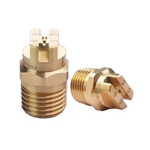 XINHOU Brass Drain Cleaning Flat Fan Spray Nozzles Industrial, Flat Fan Veejet Adjustable Nozzle Tip