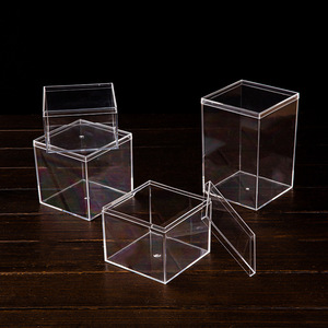 Vuông trong suốt PS nhựa tiêm thực phẩm kẹo đồ trang sức quà tặng đám cưới bao bì lưu trữ hiển thị hộp nắp thiết kế cổ điển - Product Image 4