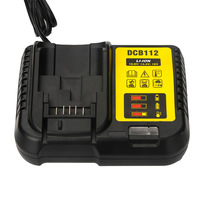 Chargeur de batterie Li-Ion Dcb112 pour Dewalts 10.8V 12V 14.4V 18V Dcb101 Dcb200 Dcb140 Dcb105 Dcb200 Noir