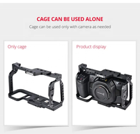 Cage de montage d'appareil photo en aluminium pour BMPCC 4K 6K Blackmagic Design Pocket Cinema Black Magic Camera avec plaque rapide et poignée supérieure