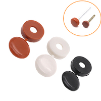 Cache-vis pliables en plastique noir durable avec fermoir décoratif pour vis de 4 mm/5 mm/6 mm, installation facile