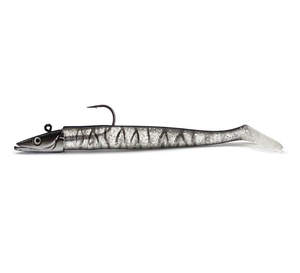 Leurre de pêche souple en plastique de 11 cm et 22 g, imitation anguille de sable, avec tête de jig et queue à pagaie, type swimbait - Product Image 2