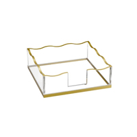 Plateau Moderne Ondulé à Bord Festonné Gravé au Laser pour Cuisine, Buffet, Traiteur, Mariage, Table, Logo Personnalisé, OEM, Acrylique Transparent, 4 Compartiments