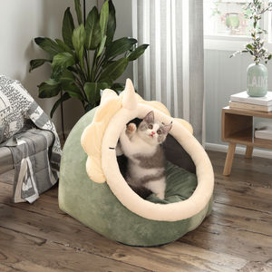 فاخرة PP قطيفة ناعمة مريحة سلة حيوانات أليفة شتوية مع وسادة صغيرة قابلة للغسل وسادة حيوانات - Product Image 3