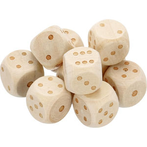 Dés en bois ronds de 20 mm personnalisables, directement de l'usine, cubes de jeu, dés colorés vierges pour la promotion - Product Image 1