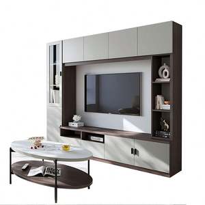 Meuble TV moderne de luxe pour salon, design mural, support TV flottant - Product Image 5