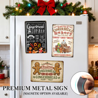 Autocollant mural magnétique, échantillon gratuit, idées cadeaux de Noël, affiche métallique, cadeau personnalisé pour les fêtes, artisanat métallique pour la maison et la cuisine, plaque en étain