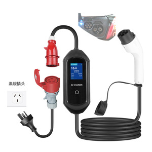 Cargador Portátil para Vehículos Eléctricos TIMEYES GBT 32A, Estación de Carga CA con Pantalla LED - Product Image 3