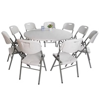Table ronde pliante en plastique de 6 pieds XMTC012
