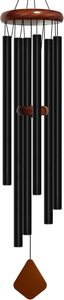 50-inch Black Aluminum-<b>wood</b> <b>Wind</b> <b>Chime</b>, Outdoor Waterproof, Holiday Gift, Outdoor Home Decoration - Product Image 4