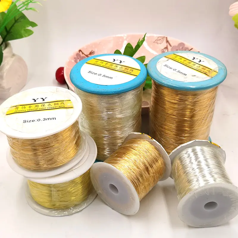 Silver Gold Gem Metal Wrap 20 Gauge Jewelry Craft Tarnish Resistant Copper Beading Wire for Jewelry Making