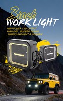 Luz de Conducción LED Cuadrada de 3 Pulgadas, 40W, Haz de Luz de Largo Alcance, Lámpara Auxiliar Todoterreno, Homologación E-Mark, IP67, Resistente al Agua