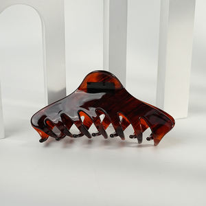 Wjia French Superior clip de ácido acético <span class=keywords><strong>Dark</strong></span> Lady Shark clip Mujer parte posterior de la cabeza media pinza para el cabello accesorios para el cabello - Product Image 1