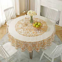 Housse de table ronde jetable en PVC imperméable à motif floral de 72 pouces pour événements, décoration de mariage avec logo personnalisé