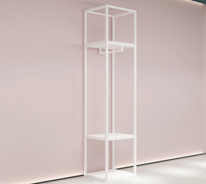 Espositore moderno in metallo bianco Stand negozio all'ingrosso di abbigliamento Rack per negozio di moda - Product Image 5