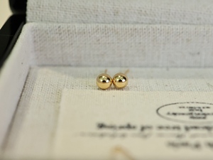 Boucles d'oreilles clous personnalisées en or massif 18 carats Xinfly, bijoux en or fin, cadeau, AU75 - Product Image 2