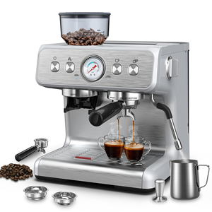 New Arrival Metal Professional Semi-Automatic <b>Portable</b> 20 Bar Commercial Espresso Machine with Grinder for Household & Hotel Use - Product Image 1