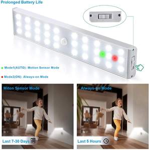 Рекламный продукт, светодиодный ночник с USB-зарядкой, энергосберегающий, для спальни, с датчиком движения, освещение для шкафа - Product Image 6