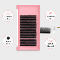 Extensions de cils individuels 3D Fairy Lashes, cils en forme de trèfle, noir mat, fibre PBT douce, bouquets de volume préfabriqués pour salon