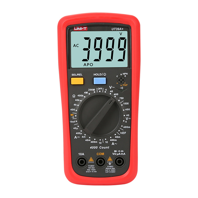 UNI-T UT39A+ 4000 Counts Digital Multimeter Multi Tester Integrating Voltmeter Ammeter Ohmmeter Capacitance Meter