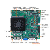 EVUC Industrial Embedded Motherboard Intel Core I5 6300U 7200U 8250U Dual Gigabit LAN 6 Port COM Tipis Mini Desktop Baru