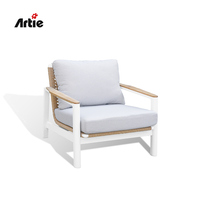 Artie Hotel Villa Project Meubles de balcon d'occasion Fauteuil d'extérieur Canapé Blanc Canapé d'extérieur simple Jardin