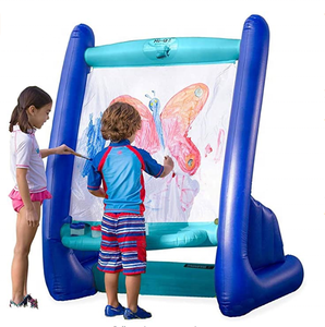 Chevalet d'intérieur et d'extérieur gonflable en vinyle robuste pour enfants avec peintures, éponges, pinceau et plateau d'art intégré - Product Image 1