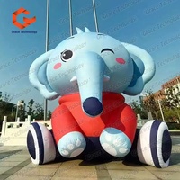 Éléphant publicitaire gonflable géant pour événement promotionnel commercial, éléphant gonflable de dessin animé