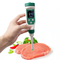 Hedao Ph Meter Met Atc Voor Aarde Blauwe Tand 0-14 Ph Tester Voor Vlees, Sushi Rijst, Kaas, Deegfruit Ph Tester