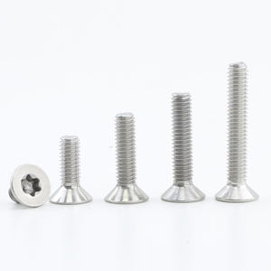 Parafuso de cabeça torx CSK de aço carbono folheado a níquel M2 M2.5 M3 M4 M5 100 pçs/saco métrico seis parafusos de cabeça plana - Product Image 6