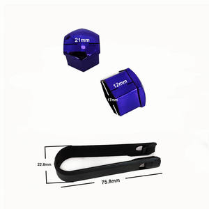 <span class=keywords><strong>Cache</strong></span>-écrous de roue en plastique ABS chromé de 17 mm (0,67 po) pour VW Audi <span class=keywords><strong>Skoda</strong></span> (gris) - Product Image 2