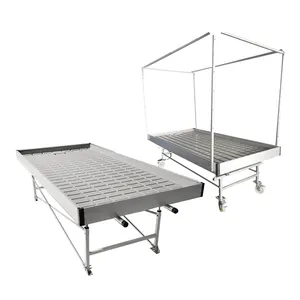 Rolling bench ebb and flow grow table greenhouses rolling bench grow table for hydro farm
