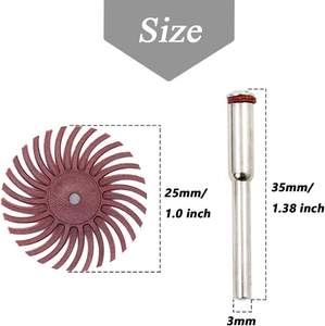 PEXMIENTAS 1 pouce outils d'orfèvre rotatifs <span class=keywords><strong>Dremel</strong></span> bijoux métal brosses de polissage roue disque à poils radiaux - Product Image 2