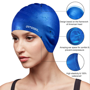 <span class=keywords><strong>Bonnet</strong></span> <span class=keywords><strong>de</strong></span> <span class=keywords><strong>bain</strong></span> <span class=keywords><strong>original</strong></span> et amélioré, design ergonomique 3D, confortable, durable, protection des oreilles, pour femmes, enfants, hommes et adultes - Product Image 6