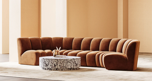 Sofá Modular Italiano Personalizado, Sofá Curvo de Terciopelo para Sala de Estar, Área de Negociación, Oficina, Salón, Villa - Product Image 6