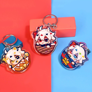 Porte-clés anime personnalisé OEM avec breloques en acrylique et plastique imprimées Porte-clés personnalisé unique de bon style Cartoon - Product Image 4