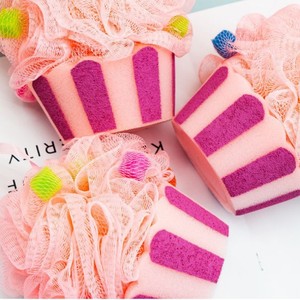 Ice Cream Mesh Pouf Bath Sponge Bath Shower Loofah Body Scrubber Ball - Product Image 3