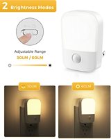 Lampes de nuit miniatures LOHAS à brancher, luminosité réglable, capteur de lumière crépusculaire, veilleuse LED pour chambre à coucher, couloir