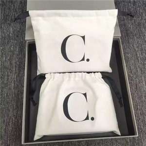 Sac en coton écologique avec cordon de serrage et poignées en ficelle, emballage personnalisé pour vêtements, chaussures, sacs en tissu pour ceintures - Product Image 4