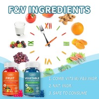 Complément alimentaire OEM/ODM Fruits et Légumes – 45 Gummies aux Fruits et Légumes, Vitamines pour Adultes et Enfants, Forme posologique : Bonbons Gommeux