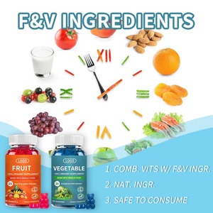 OEM/ODM Supplément pour fruits et légumes biologiques 45 bonbons gélifiés vitamines pour adultes enfants bonbons gélifiés - Product Image 3