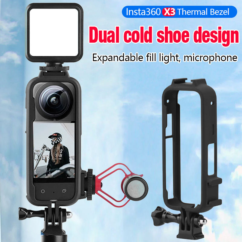 Camera Protective Cage for Insta360 X3 / Plastic Camera Protective Cage Housing Frame With Lens Protector for Insta360 X3 Camera