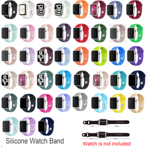 Correa de Reloj de Silicona Personalizada Upro con Hebilla a Presión, Correa de Repuesto Deportiva para Reloj Apple Series 9/8/7/6/5/4/3/2/1 38-49mm - Product Image 1
