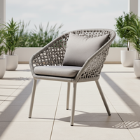 Populaire Patio Corde Meubles De Jardin En Plein Air Moderne Jardin Imperméable Coussin Chaise Corde chaise