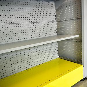 כבד מחורר בחזרה אור ירוק מדפים סופרמרקט מדפים גונדולה מתכת יצרן מדפים - Product Image 4